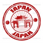Japan grunge rubber stamp, vector illustration